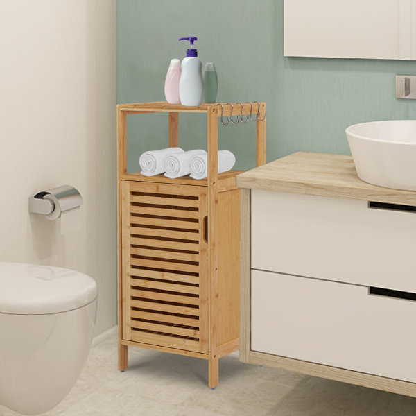 Latitude Run® 14.4'' W X 33.9'' H X 12.8'' D Bamboo Bathroom